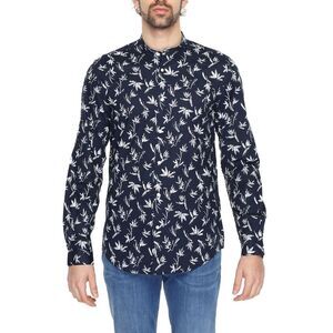 Antony Morato Blue Cotton Pattern Men's Shirt
